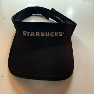 Starbucks Black Visor and Green Apron